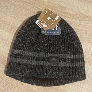 Black/gray Turtlefur fleece-lined winter hat - new with tags